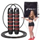 FIT4Med регулируемо въже за скачане, 300 см, стомана/PVC, черно/червено
