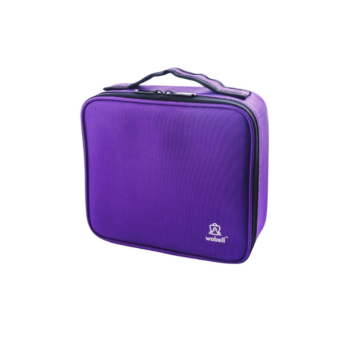 Cosmetica, Wobell, Cutie Pentru Cosmetice, Intarita, Ideala Pentru Calatorii, Practica Si Incapatoare, Usor De Depozitat, Ofera Ordine In Cosmetice, Stilata Si Functionala, Violet