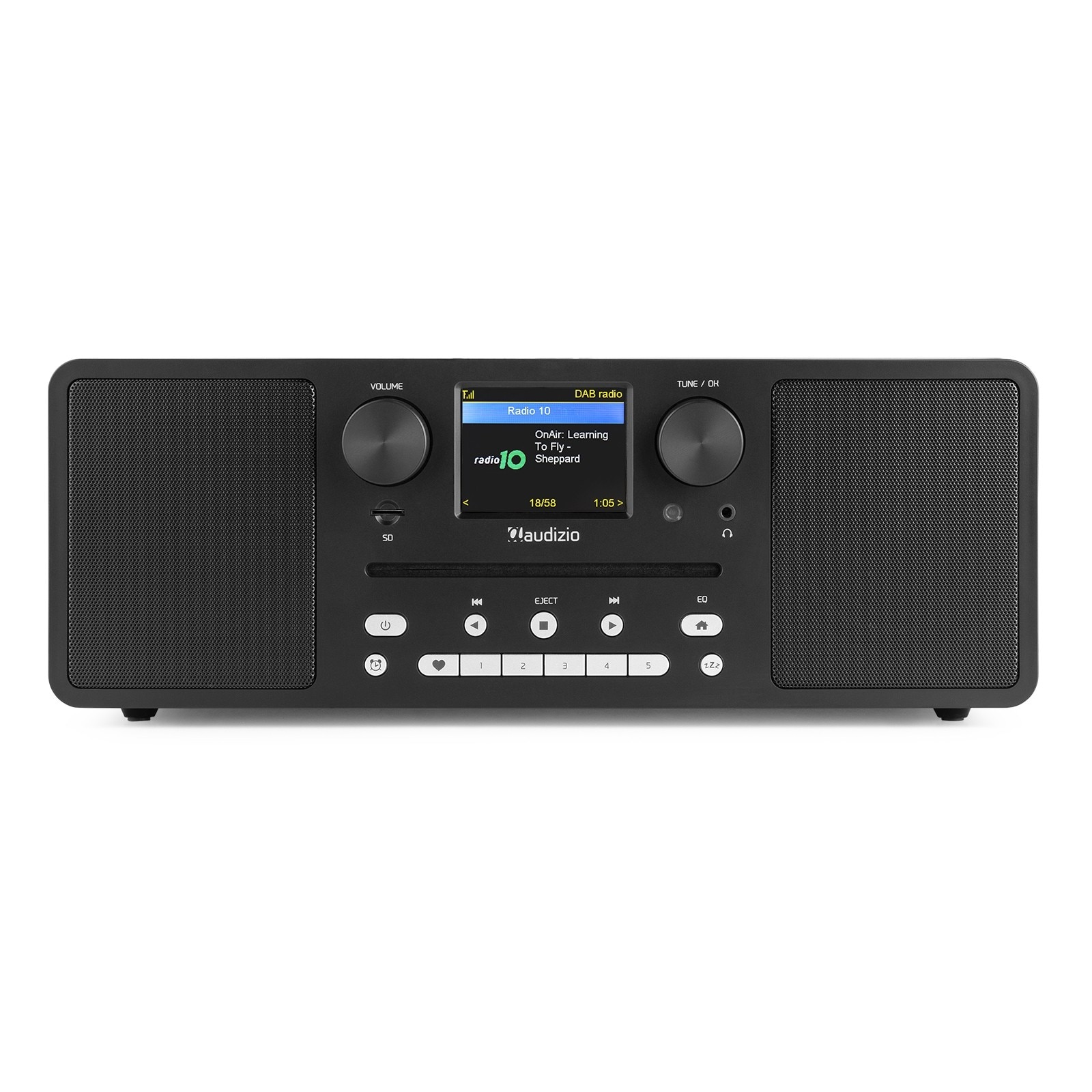 Radio internet, 60W, Bluetooth/CD/DAB+/FM/Wi-Fi/SD/USB, negru/maro ...