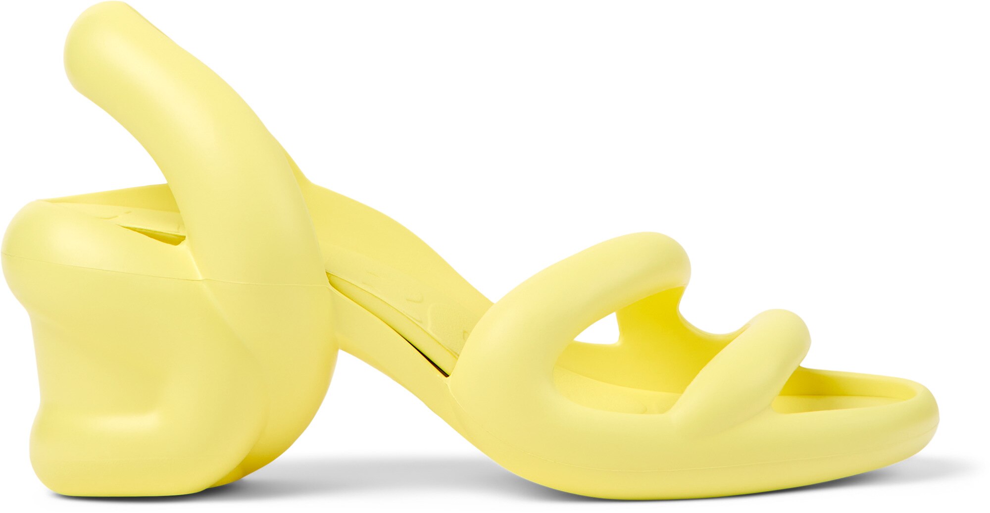 Camper, Sandale slingback cu toc masiv Kobarah, Galben, 44