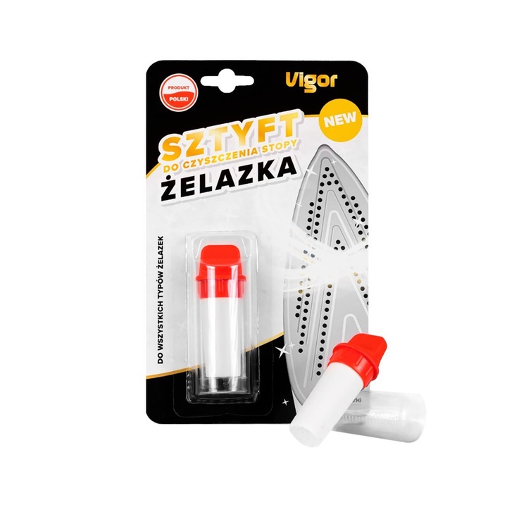 Baton de curatare pentru fier calcat, Vigor, Alb/Rosu