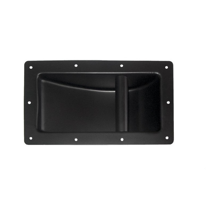 Hangszóró fogantyú, 28 x 16 cm, fém, fekete