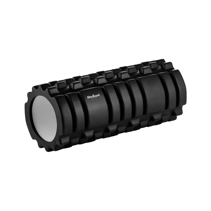 Rola de masaj, REBEL, EVA, 14x33cm, Negru