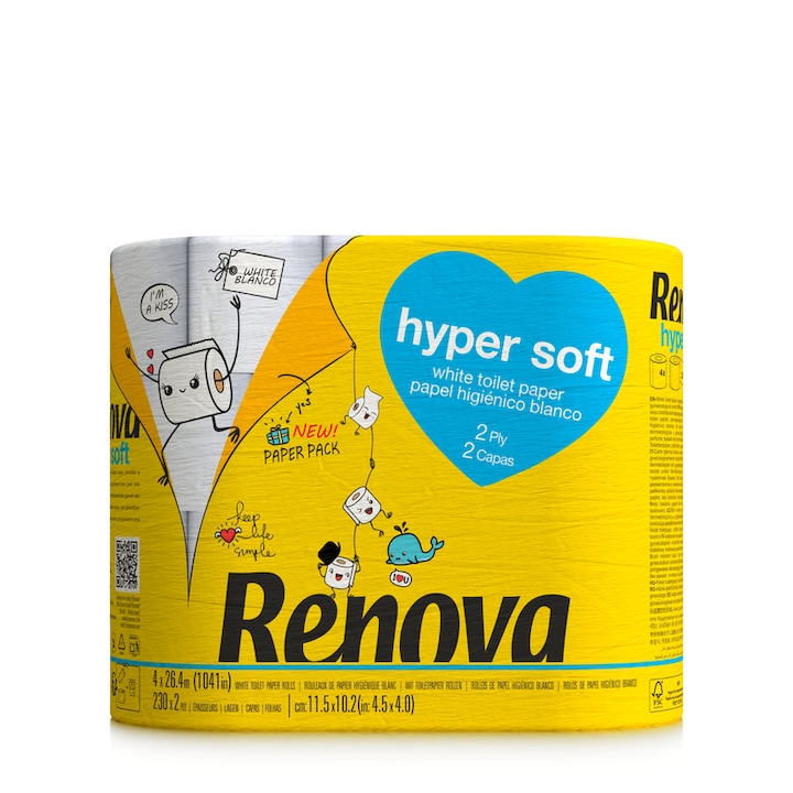 Higiénikus papír Renova Hyper Soft 4 tekercs