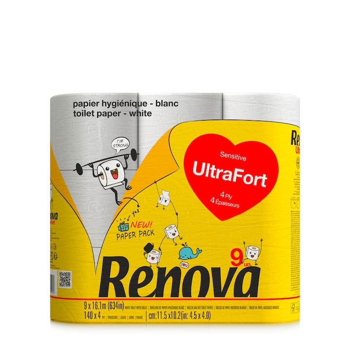 Hartie igienica Renova Ultra Fort 9 role