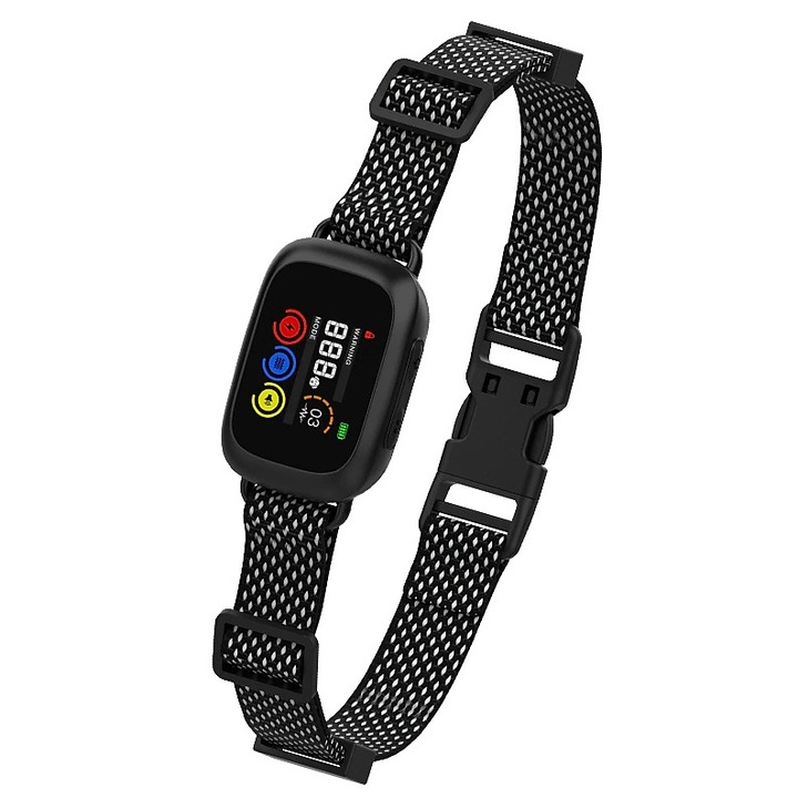 Zgarda Antilatrat Profesionala, JENUOS®, Ajustabila, Display, 3 Moduri de lucru, 8 Nivele, Automata, Rezistenta la Apa, Praf, Zapada, Reglabila, Negru