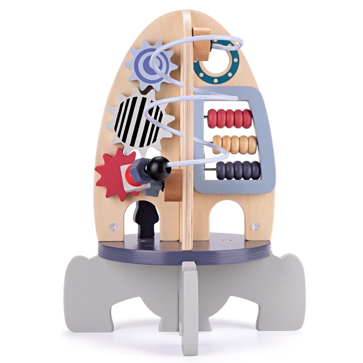 Érzékszervi tábla Montessori tevékenységekkel - Foglalt tábla, rakéta