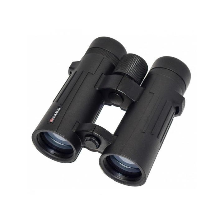 Бинокъл 8x42 WP Compagno Braun, 8x увеличение, 42 mm обектив, водоустойчив, против замъгляване, гумирано тяло, издръжлив, чанта и каишка, кърпа за почистване, 155 x 135 x 55 mm, 640 g, черен