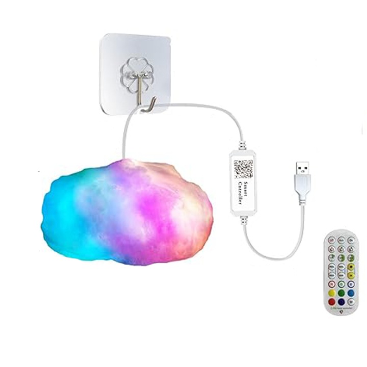 RGB облак, приложение и дистанционно управление, синхронизация на музика, динамичен и статичен режим, 16 милиона цвята, 45 сантиметра дължина