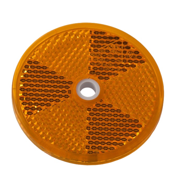 Reflector cu orificiu pentru remorca, Dobplast, 60 Mm, Galben