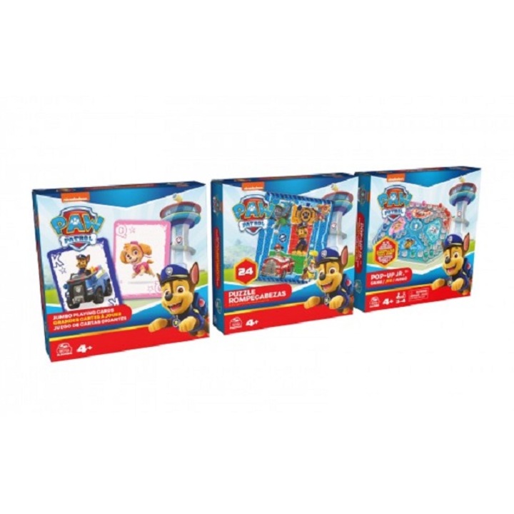 Set jocuri de masa 3 in 1 Paw Patrol