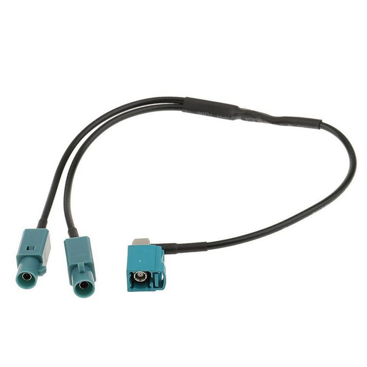 Adaptor Antena Conector 2xFakra-Fakra, pentru VW Skoda Audi, MFD2 MFD3 RNS300 RNS310, JENUOS®