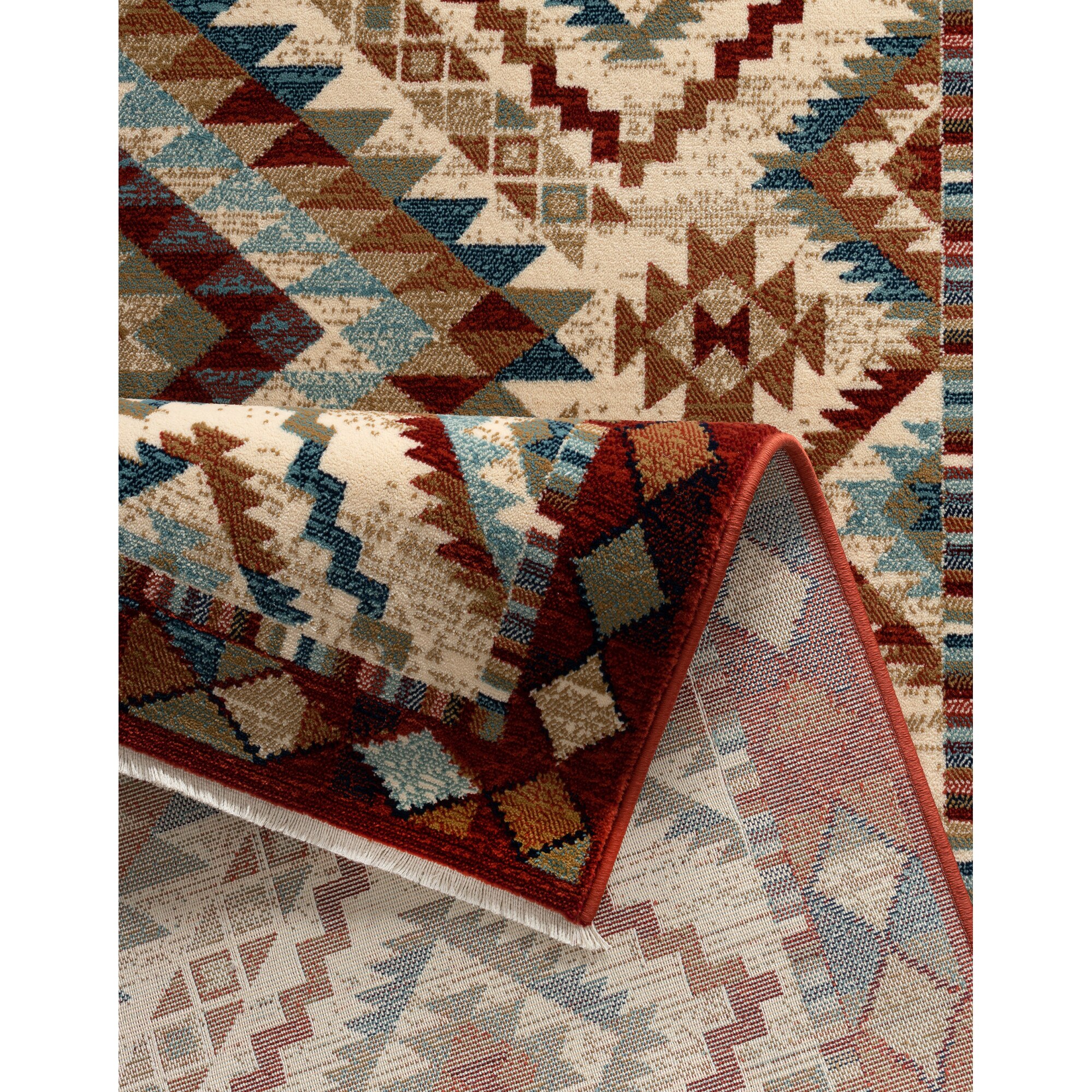 Covor sintetic Atlas R 8940-1-41634, 80 x 155 cm, grena, rustic - eMAG.ro