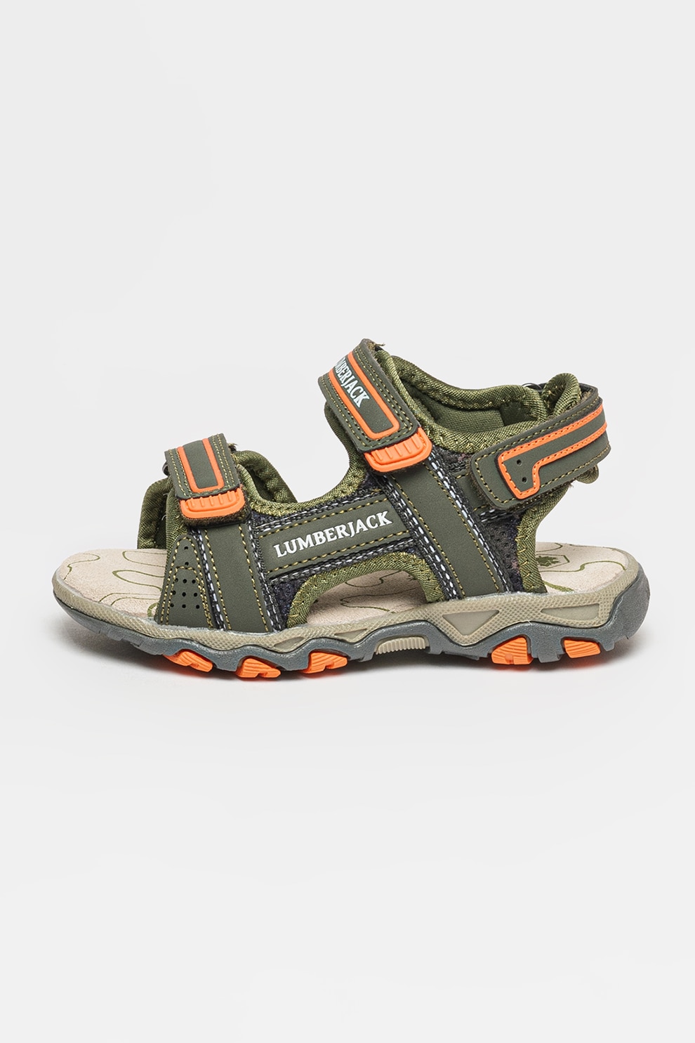Lumberjack, Sandale cu inchidere velcro Toby, Portocaliu, Albastru