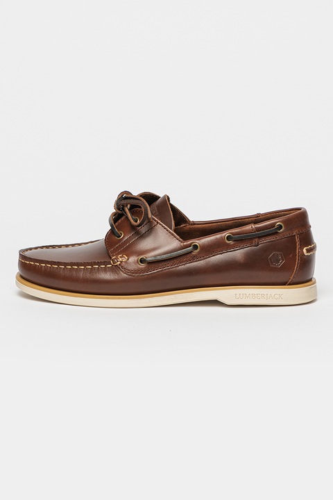 Lumberjack, Pantofi boat de piele Navigator, Maro cognac