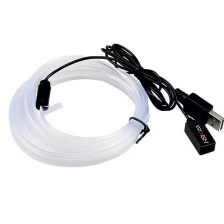 RGB LED autós környezeti lámpák, USB csatlakozás vezetékes távirányítóval, 3 méter, BZRSH