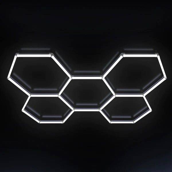 Hexagon LED 5 fagure, pentru Garaj, Atelier auto, Frizerii