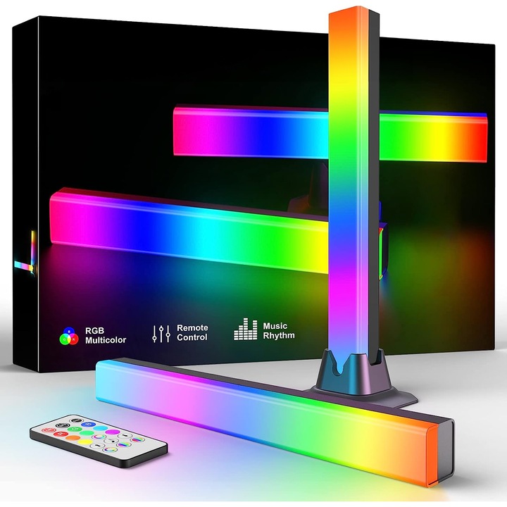 Elindor® Music-Synced RGB-IC LED светлинни ленти, околна светлина, дистанционно управление, USB захранване, развлечение, 8 динамични режима