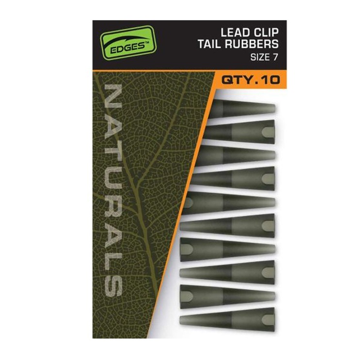 Conuri clips pierdut Fox Edges Naturals Lead Clip Tail Rubbers Nr.7
