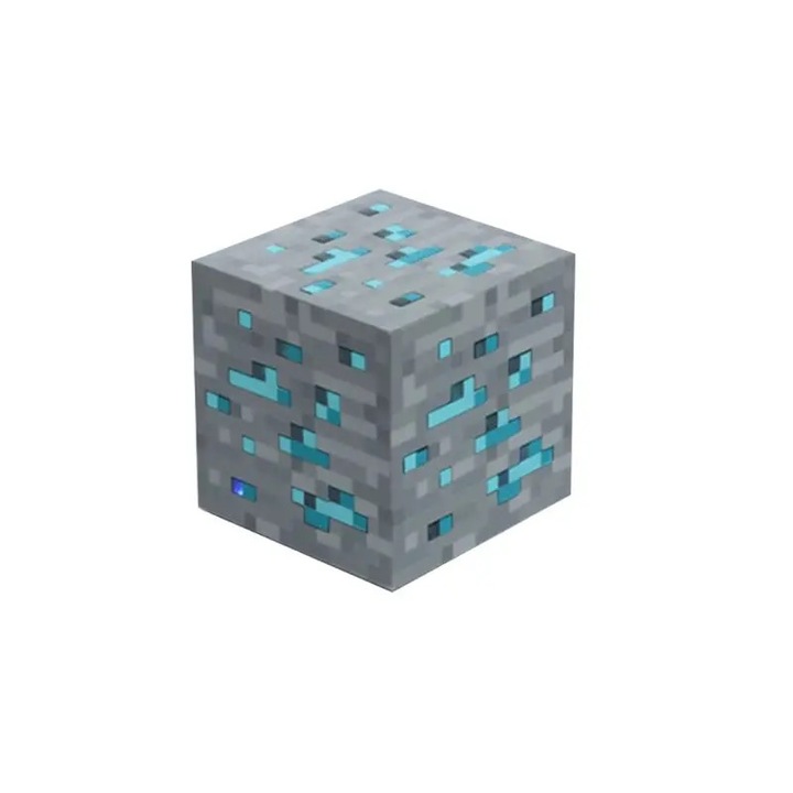 Нощна лампа Minecraft, Premium, щадяща очите светлина, ABS, синя светлина, за деца