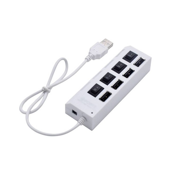 Разклонител CY-2163, USB HUB, Хъб с ключ, 4xUSB, 0, 4m