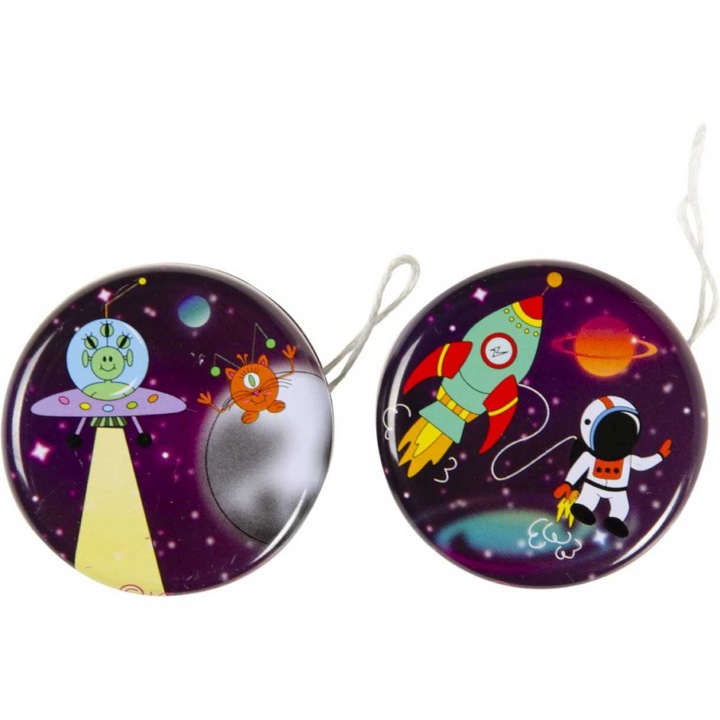 Jucarie educativa, Yo-Yo, metalic, Model Astronaut, Multicolor