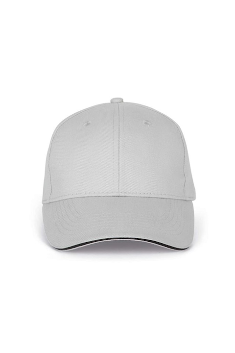 Uniszex sapka, Orlando, 6 paneles KP011, hószürke, sötétszürke, univerzális