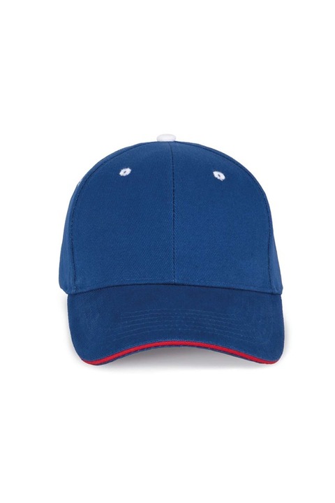Uniszex sapka, Orlando, 6 Panels KP011, Royal Blue, Red, Universal
