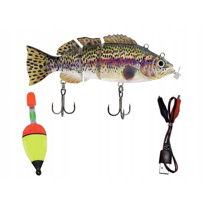 Horgászcsali, Műanyag, USB, Csuka 05, Többszínű