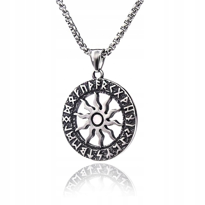 Soare Ra nyaklánc, 60 cm, fémötvözet, ezüst