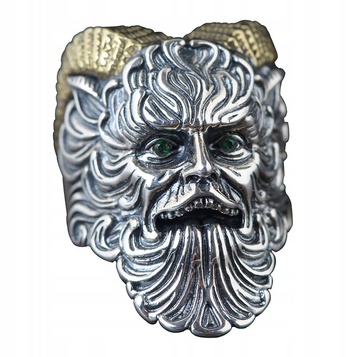 Aries Odin pecsétgyűrű, ötvözet, ezüst, 12