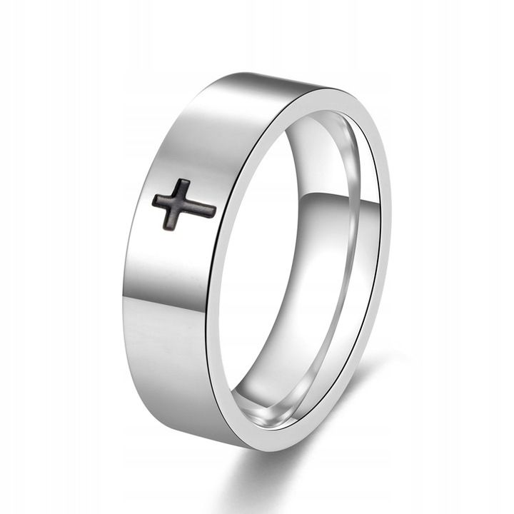 Férfi gyűrű, acél, ezüst