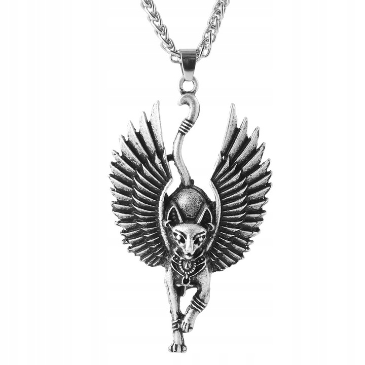 Colier cu pandantiv, Otel, Argintiu