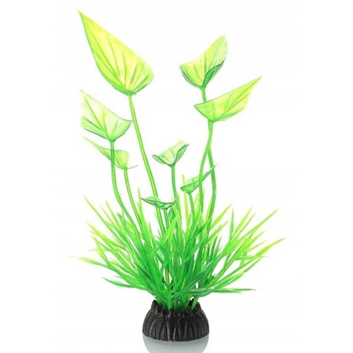 Mesterséges akváriumi növény, 12cm, zöld