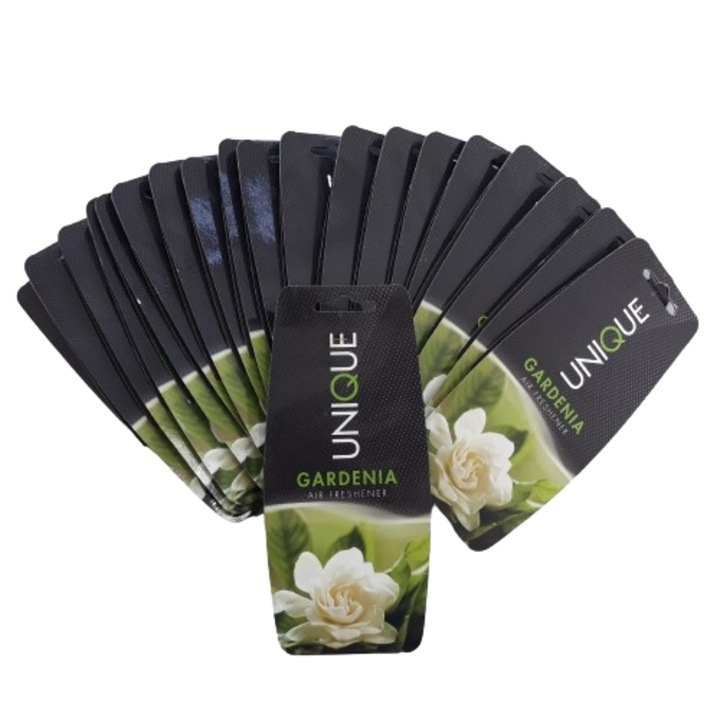 Промоционален пакет - 20 бр х ароматизатори за кола Unique, Ucare, аромат на гардения