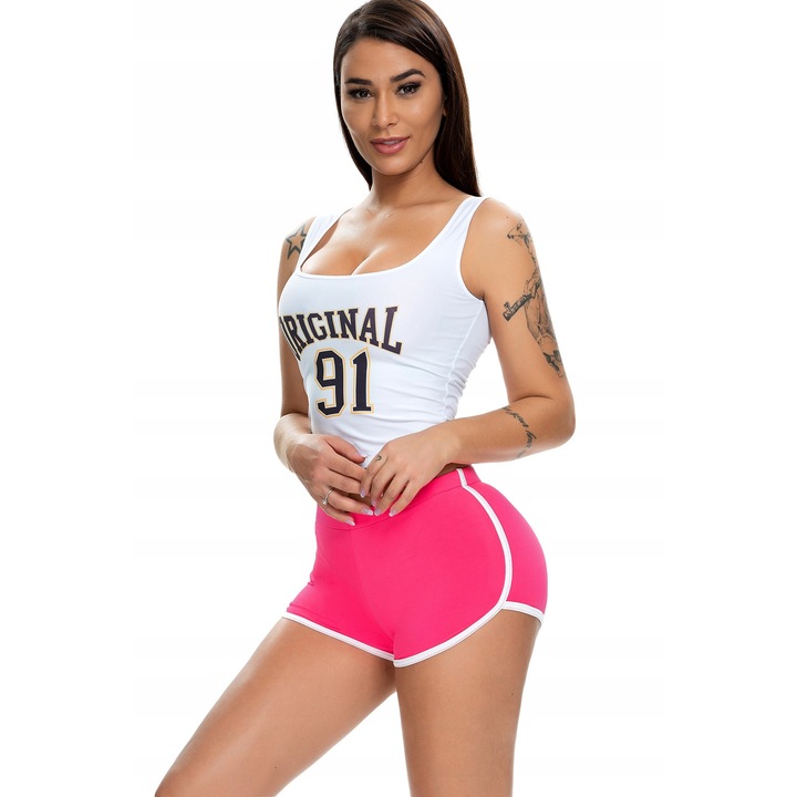 Női sportnadrág, poliészter, rózsaszín, XL