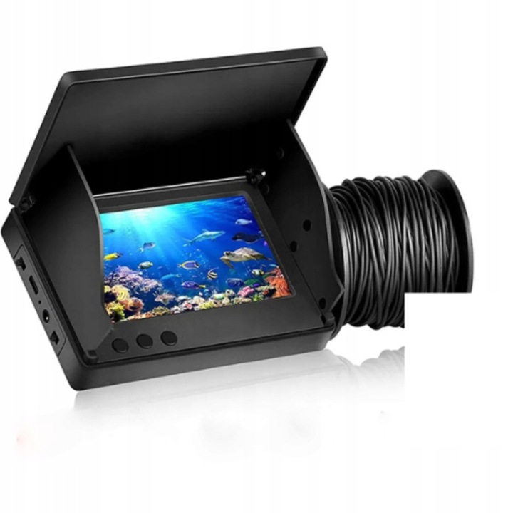 Камера за подводен риболов, ABS, 4.3", Черна