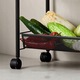Carucior De Bucatarie, Korbi, Rg26, 26x45x106 cm, Metal Vopsit, 5 Rafturi, Rezistent La Decolorare, Roti Rotative La 360°, Materiale De Inalta Calitate, Negru