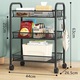Carucior De Bucatarie, Korbi, Rg25, 63x44x26 cm, Metal Vopsit, 3 Rafturi, Rezistent La Decolorare, Roti Rotative La 360°, Materiale De Inalta Calitate, Negru