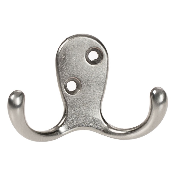 Fém akasztó Shopiens ezüst csavarokkal, 4,5x7x2,5 cm