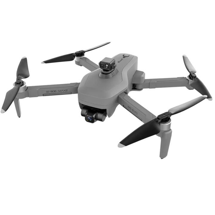 Drón, legújabb generációs RoHS® SG 906 ProMax 2, 3 tengely, kefe nélküli motor, sony 4K UHD kamera GPS-detektor, repülési távolság 5 km, WiFi, automata stabilizáló fotóvideó, automata GPS-visszatérés, akadálykerülő érzékelő, zoom 50x, hordtáska Szürke