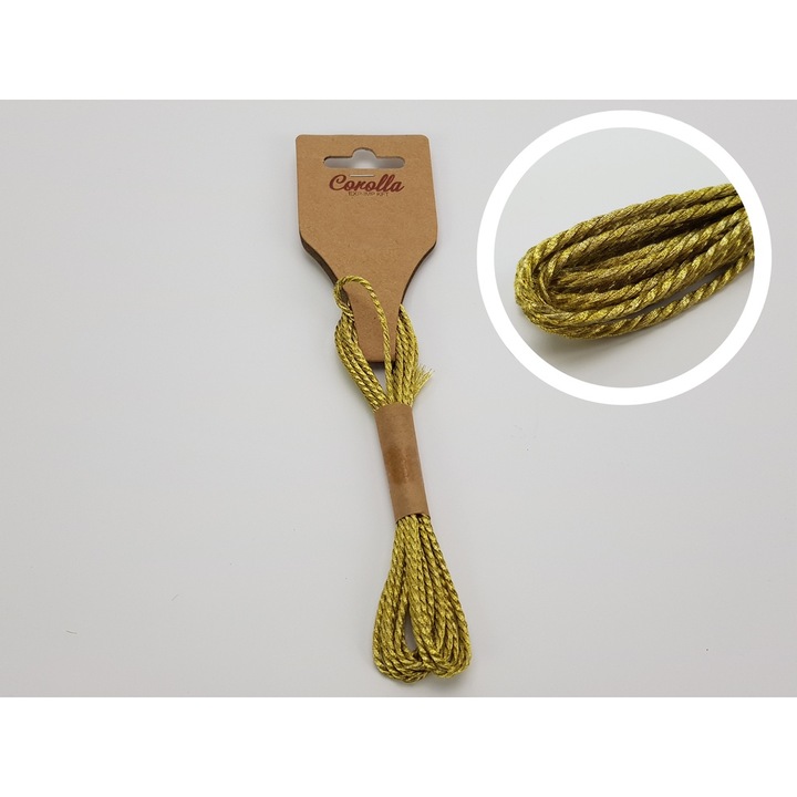 Усукан шнур 2мм златен 3м