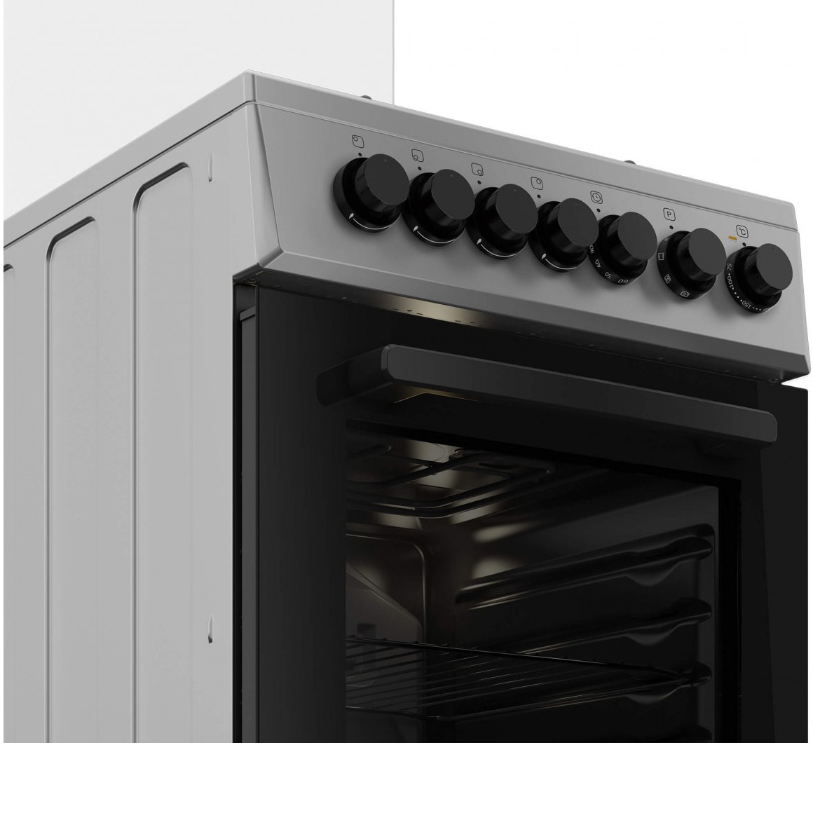 Aragaz Arctic AMG5612GTCLX, Mixt , 4 arzatoare cu eficienta ridicata, Cuptor Electric, 8 Functii, Autocuratate Catalitica, Aqua Drop Clean, Timer, Safty Plus, Clasa A, 50 cm, Inox