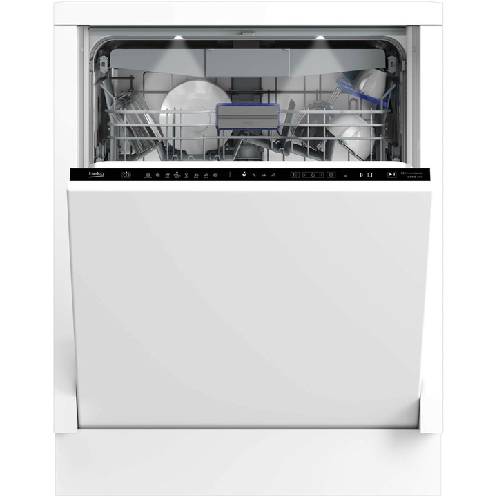 Съдомиялна за вграждане Beko BDIN38647C, 16 комплекта, 8 програми, HygieneIntense, SteamGloss, TrayWash, CornerIntense, Мотор ProSmart Inverter, SelfDry, Клас C, 60 см