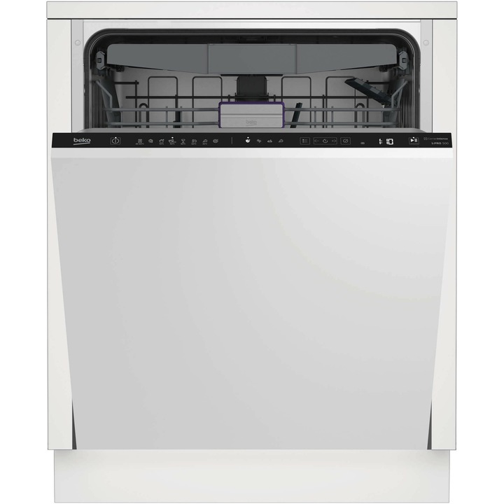 Съдомиялна за вграждане Beko BDIN38560C, 15 комплекта, 8 програми, HygieneIntense, SteamGloss, TrayWash, CornerIntense, Мотор ProSmart Inverter, SelfDry, Клас А, 60 см