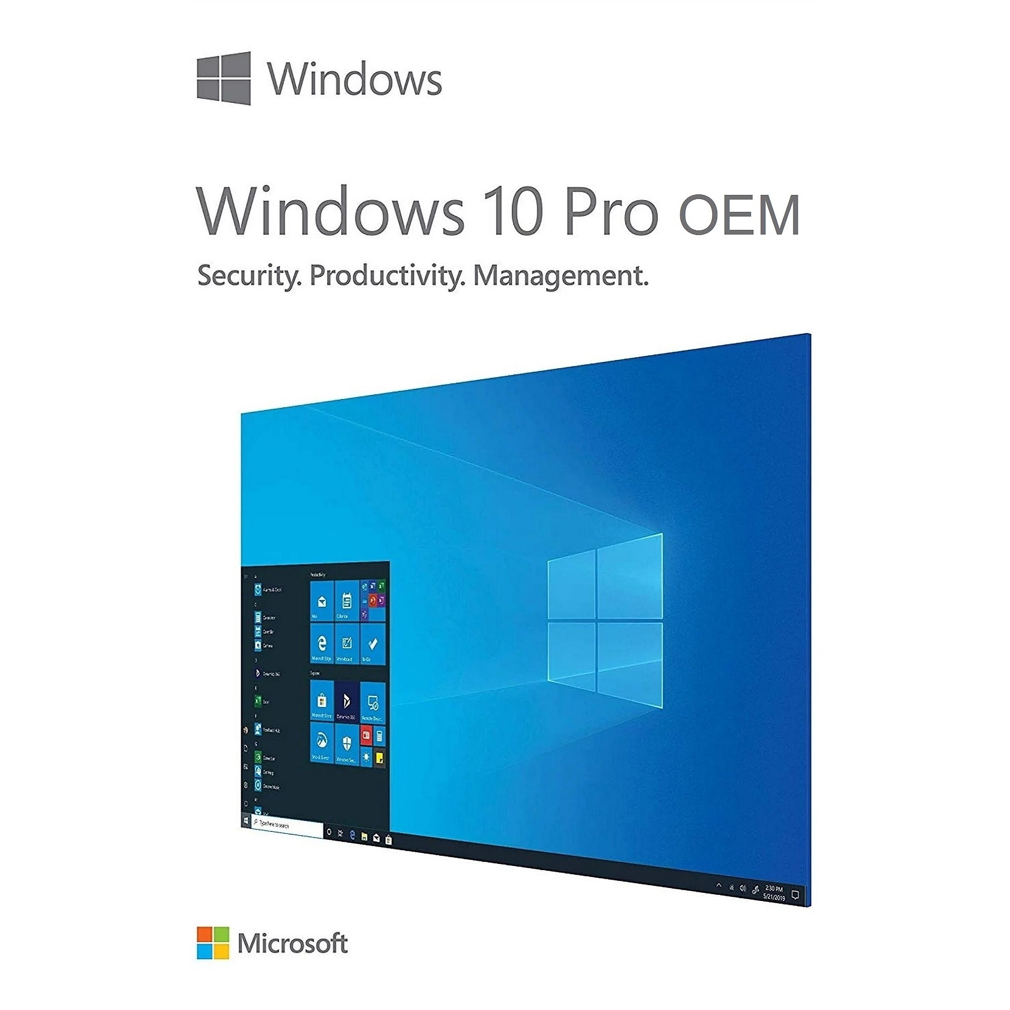 Window Software Sticker Microsoft Windows 10 Pro OEM, stick USB + sticker COA - eMAG.ro