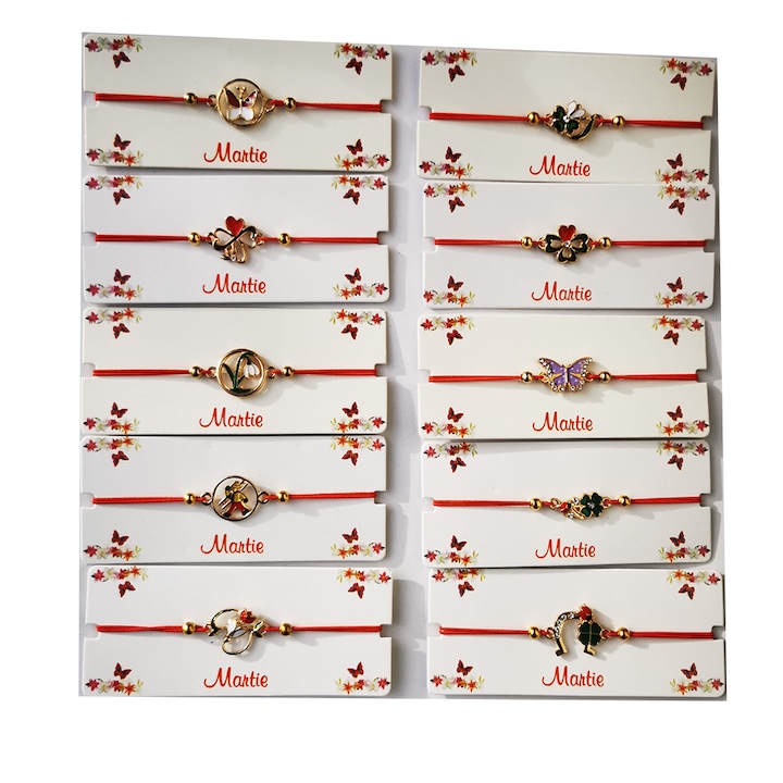 Set 10 Bratari de Martisor, tip Kabbalah K3, reglabile, Diverse Simboluri, Colectia VisionXXI