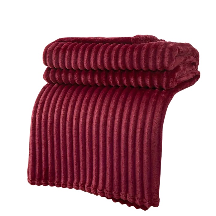 Patura Fleece Pufoasa Blanita Ecologica cu Fir Scurt Berryshop® Cozy Home Collection 190 x 180 cm Visina