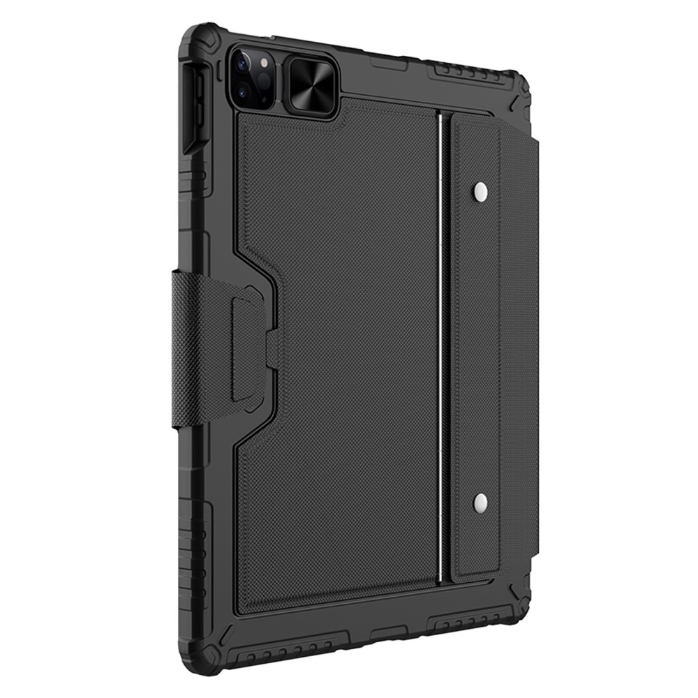 Husa tableta, Nilkin, Compatibila cu iPad Pro 12.9 2020/2021/2022, Cu tastatura, Negru