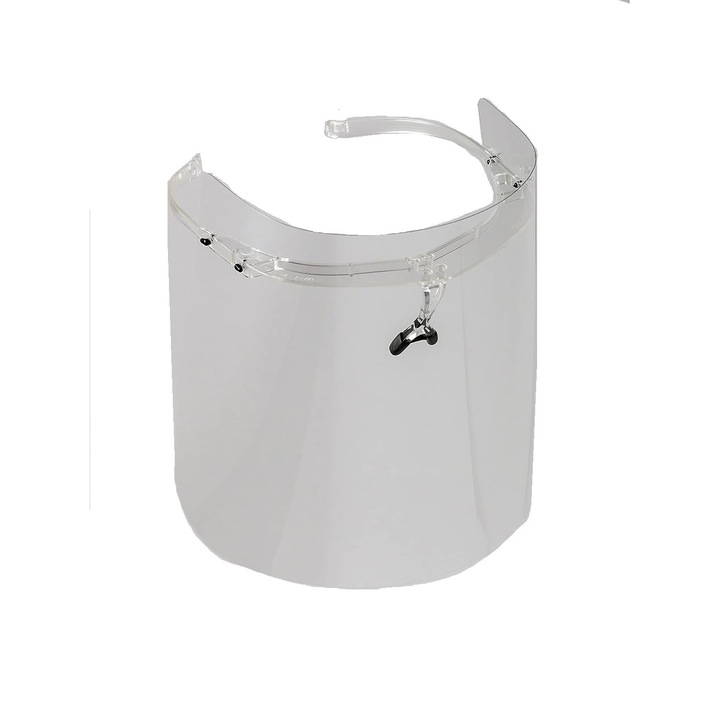 Arcmaszk típusú védelem, WMT, folyadékok, tárgyak és fizikai veszélyek ellen, szerelőknek, biológusoknak, orvosoknak, CE minősítés, polikarbonát